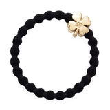 Hair Tie  - Gold Clover - Black