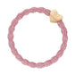 Hair Tie Metallic - Gold Heart - Rose Pink