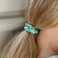 Scrunchie - Silk - Mint - Gold Heart