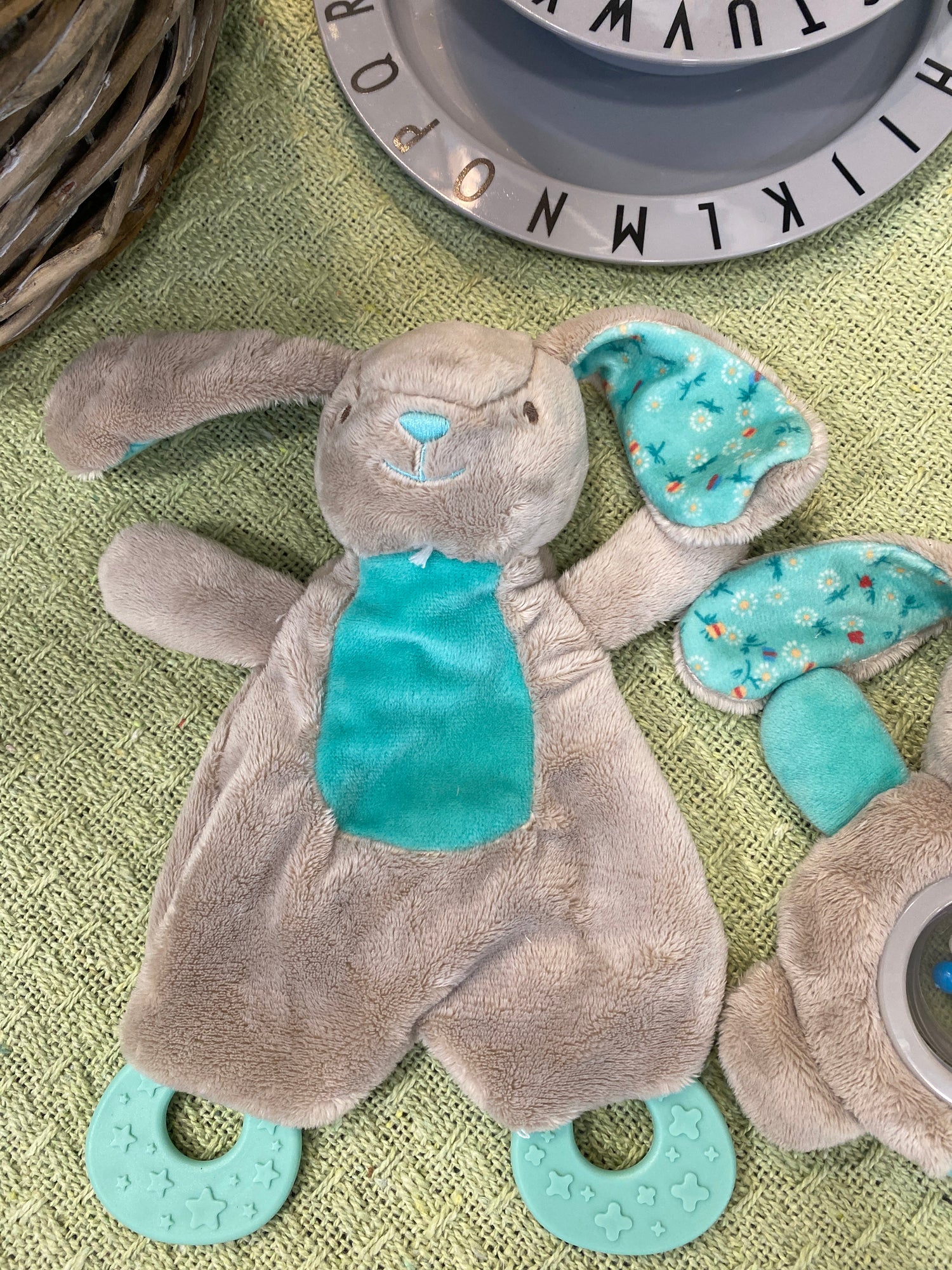 Baby Soother - Rabbit - Soft Mint