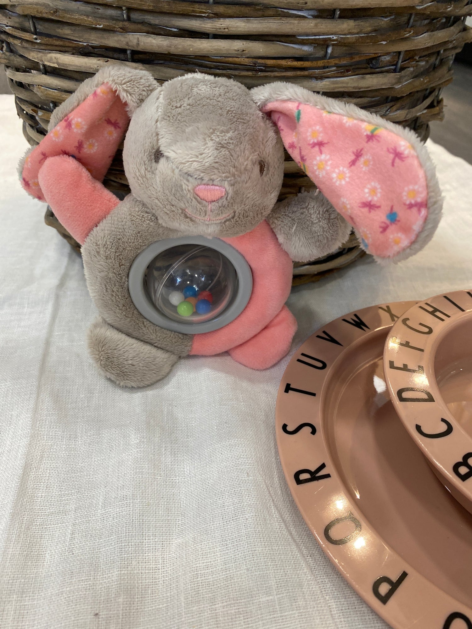 Rattle Lullaby - Rabbit - Soft Pink
