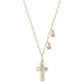 VIA London - Cross Necklace with Drops