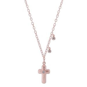 VIA London - Cross Necklace with Drops