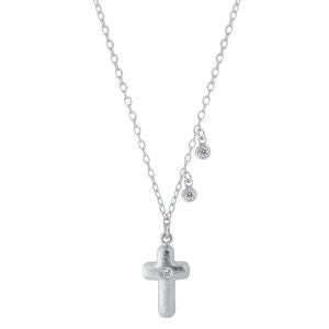 VIA London - Cross Necklace with Drops