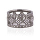 Juleo Jewellery - Clover Wide Band Cubic Zirconia - Black Rhodium