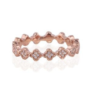 Juleo Jewellery - Running Clover Ring - 18ct Rose Gold Plating