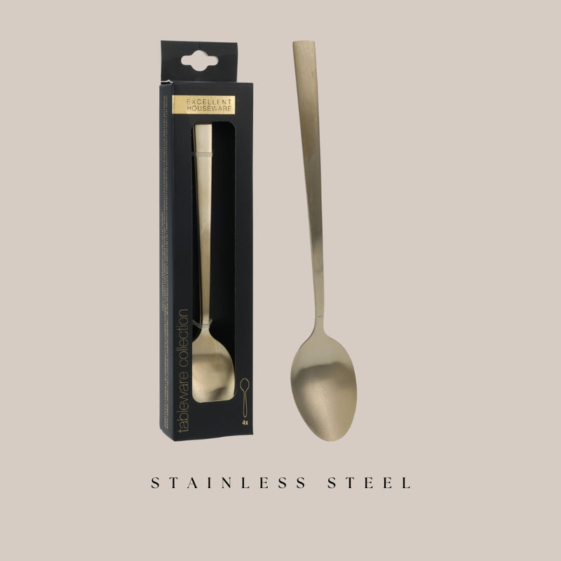 Latte Spoon - Brushed Gold - Set/4