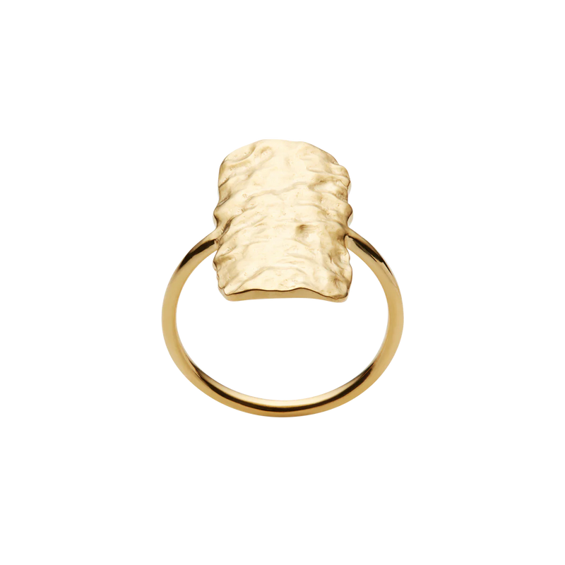 Cuesta Ring - Recycled sterling silver 925 - 18ct Gold Plating - Size 53