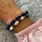Bracelet - ELSA - Semiprecious With Freshwater Pearl - Midnight Blue