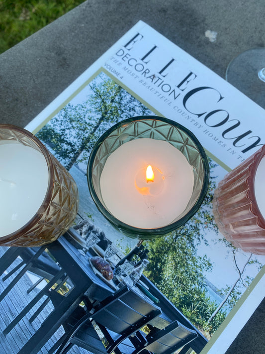Citronella Candle - Green Glass - Outdoor