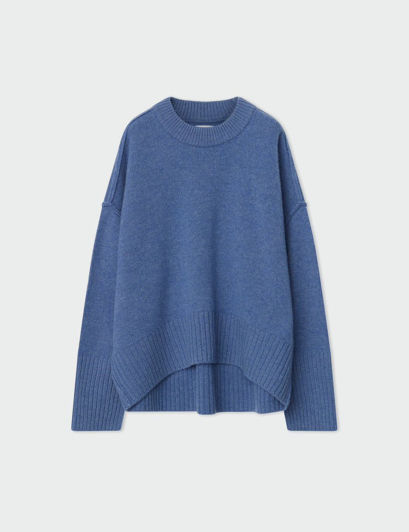 Jumper - THEODORA - SOFT LAMB - Cornflower Blue Melange