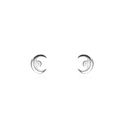 Cresent Moon Stud Earrings