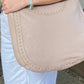 Shopper - Sheep Leather with gold studs - Soft pink