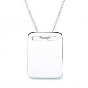 DAISY - Dog Tag Pendant Necklace - 925 Silver