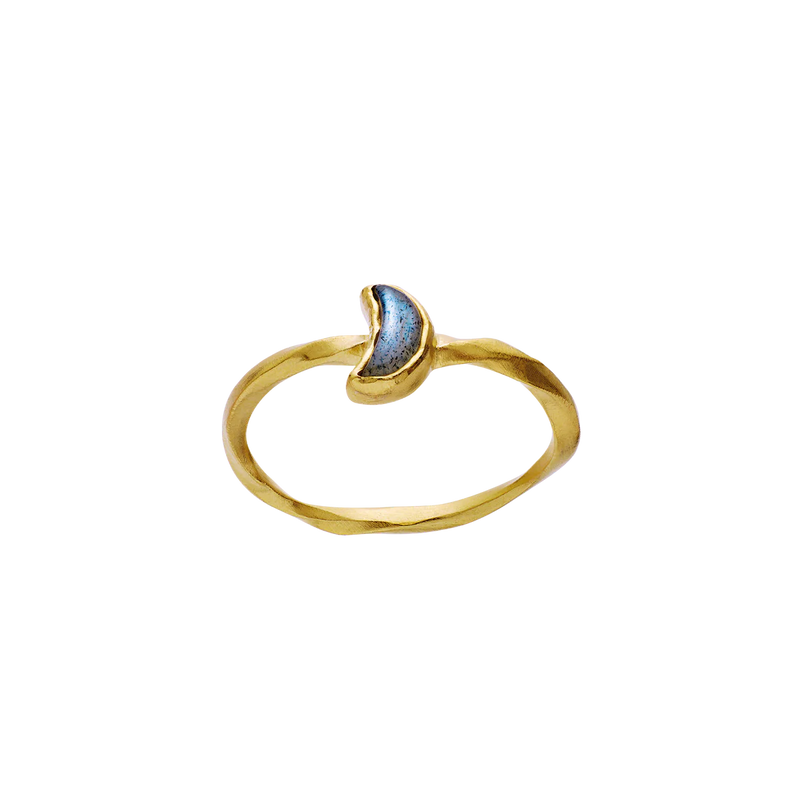 Doris Ring - Recycled sterling silver 925 - 18ct Gold Plating - Size 53