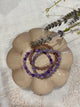 Bracelet - Natural Stones With Golden Spacers - Light Purple