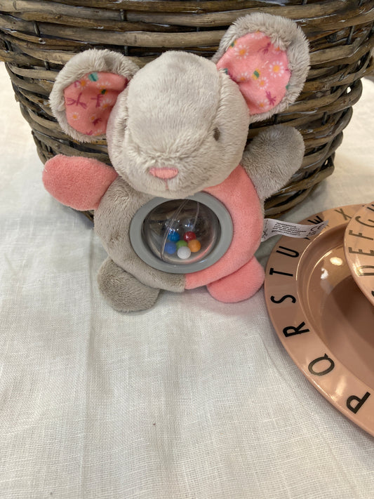Rattle Lullaby - Teddy - Soft Pink