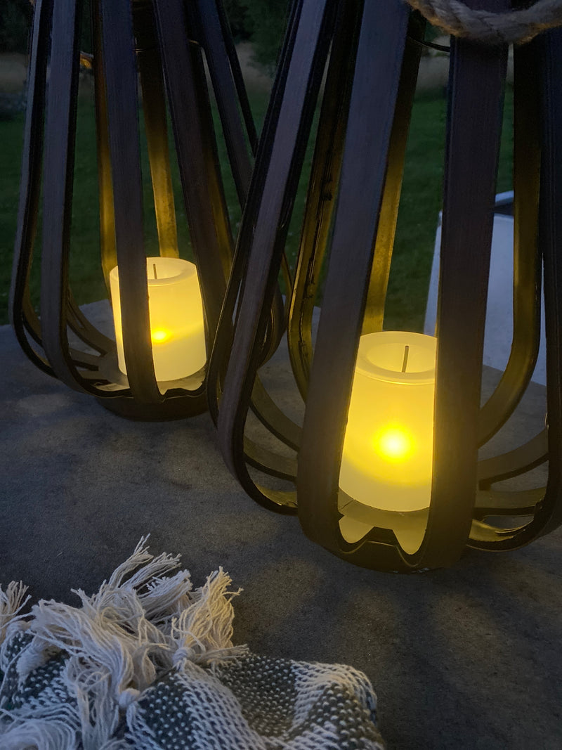 Lantern - Natural Colour - Solar - H34cm