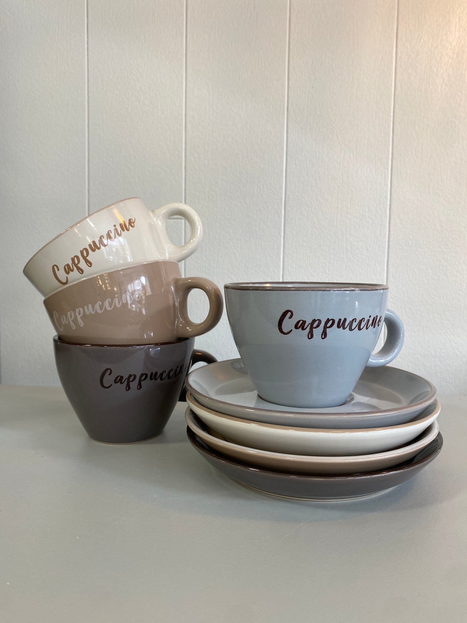 Cup and Saucer - CAPPUCINO - Light Blue - 220ml