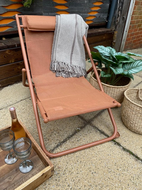 Garden Chair - Foldable - Rusty Brown