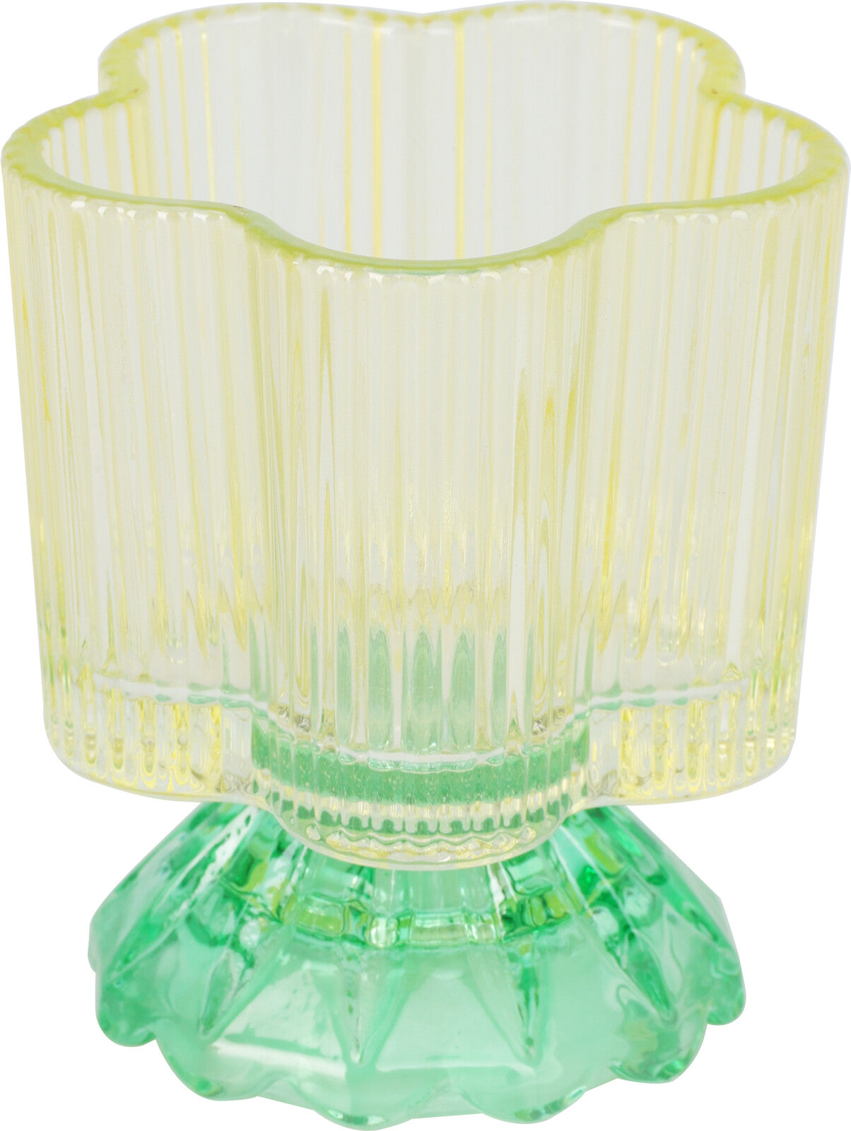 Candle Holder - Glass - Lime