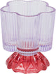 Candle Holder - Glass - Purple