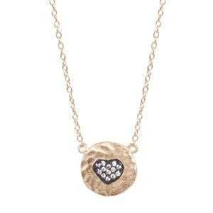 VIA London - Hammered Heart Necklace