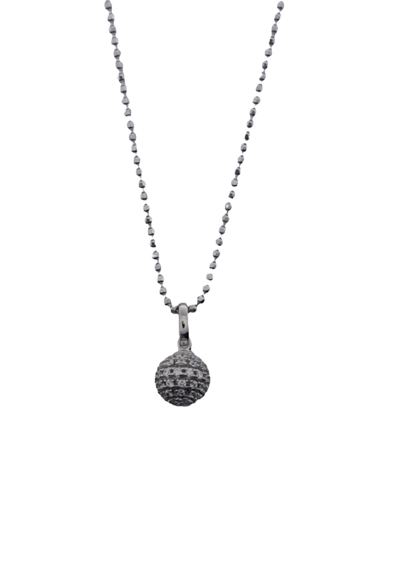 Juleo Jewellery - Pave Sphere Pendant Size 2 Necklace - 80cm