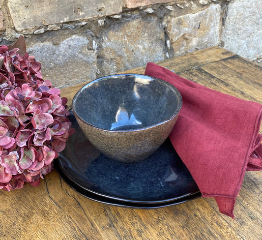 Breakfast Bowl Stoneware - Brown/Blue