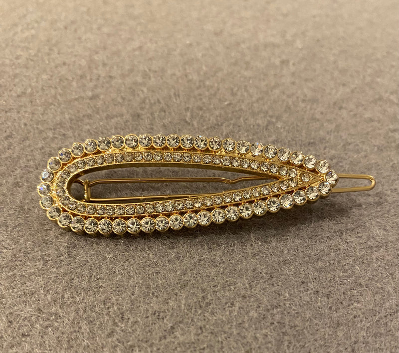 Hair Clip - Crystals - Gold Plated