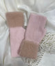 Gloves - Fingerless - Angora & Cashmere Blend - Soft Pink