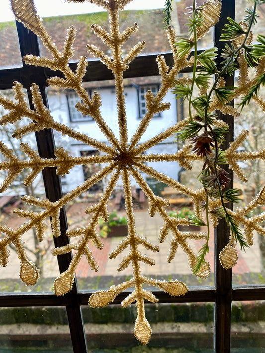 Snowflake Decoration - Beaded - 35cm