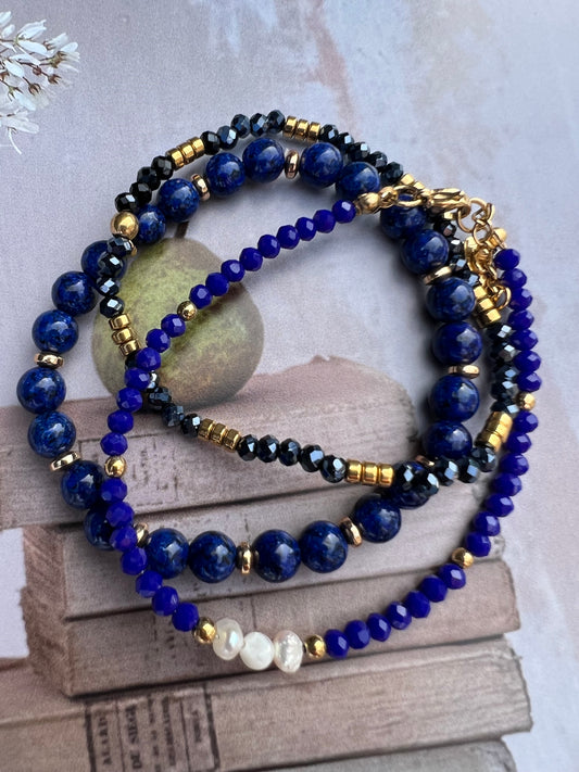 Bracelets - SET/3 - NORA - Royal Blue