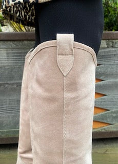 Boots Cowboy Suede Soft Pink