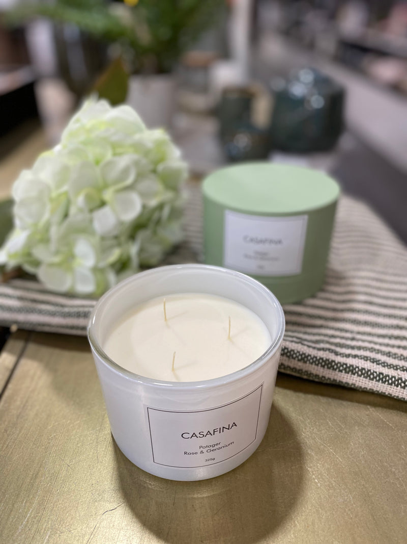 Casafina Potager Candle - Rose & Geranium