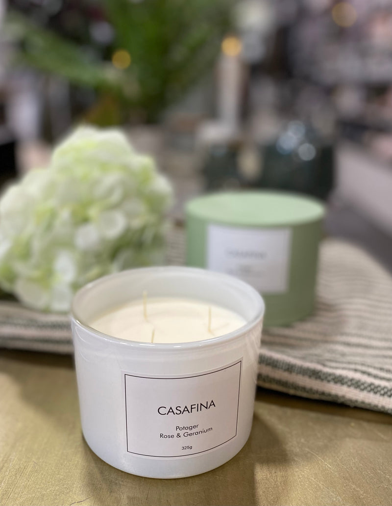 Casafina Potager Candle - Rose & Geranium