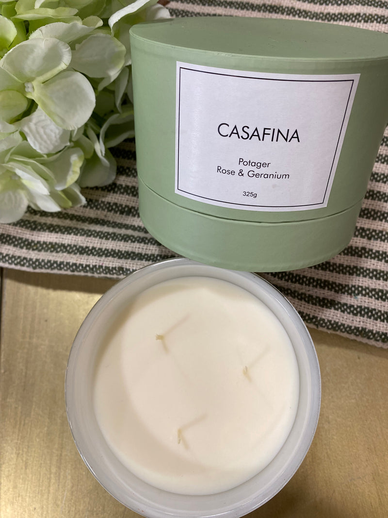 Casafina Potager Candle - Rose & Geranium