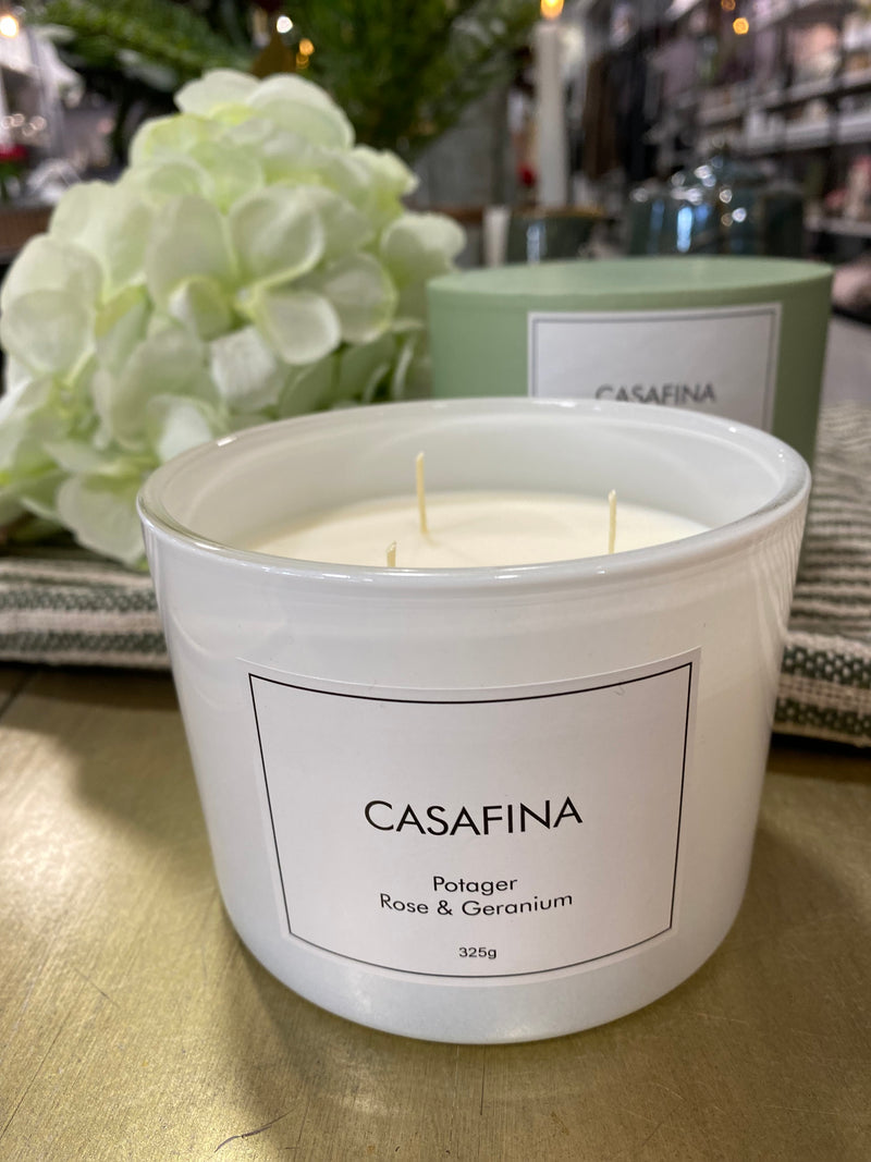 Casafina Potager Candle - Rose & Geranium