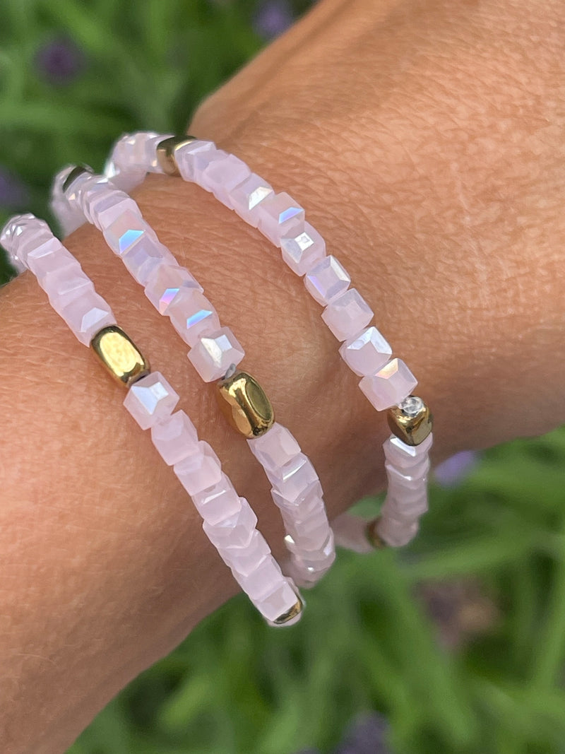 Bracelet  - AYA - Blush Pink - Square