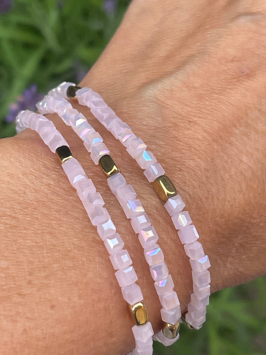 Bracelet  - AYA - Blush Pink - Square