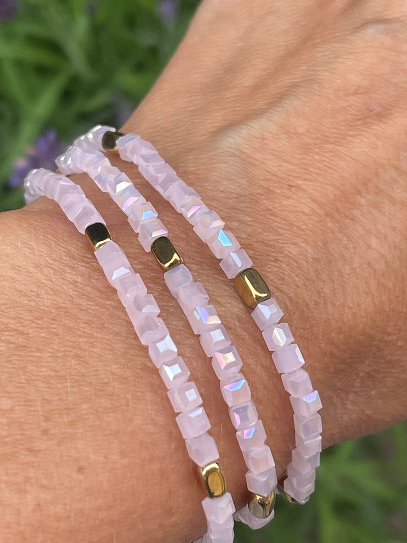 Bracelet  - AYA - Blush Pink - Square