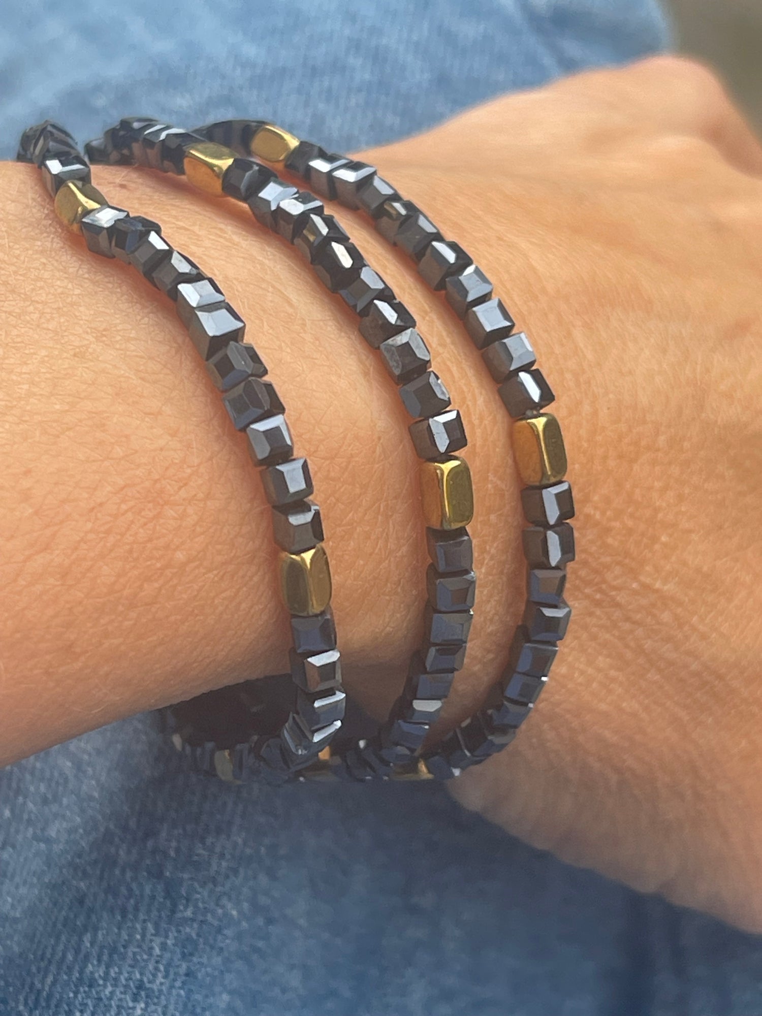 Bracelet  - AYA - Dark Navy Blue - Square