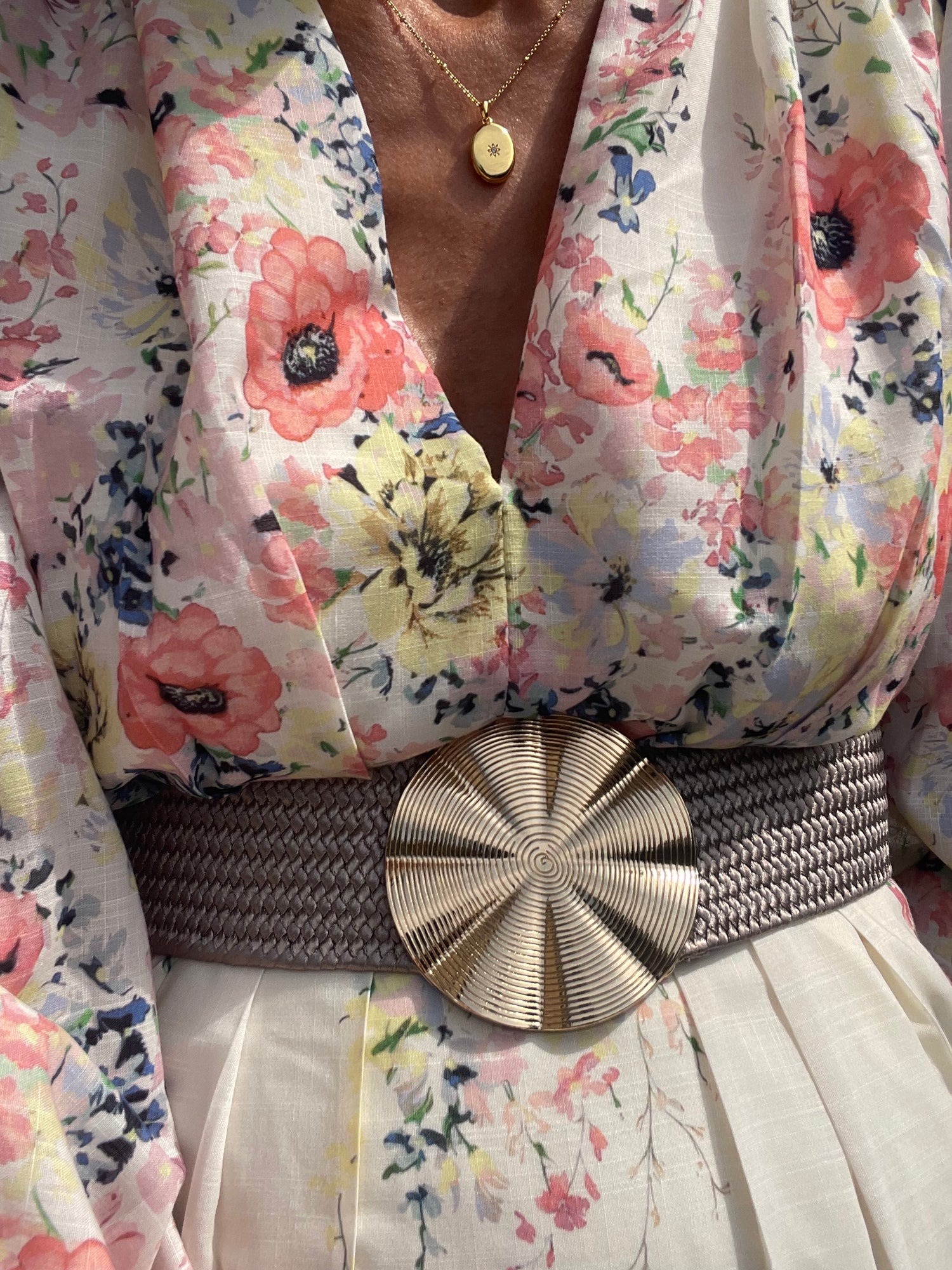 Belt Elasticated - JADORE - Gold/Natural