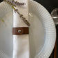 Leather Napkin Ring Dark Brownn S/6