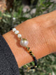 Bracelet JULES - Black Beads/Freshwater Pearls