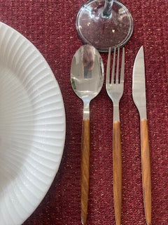 Place Mat - Burgundy - Gold Thread