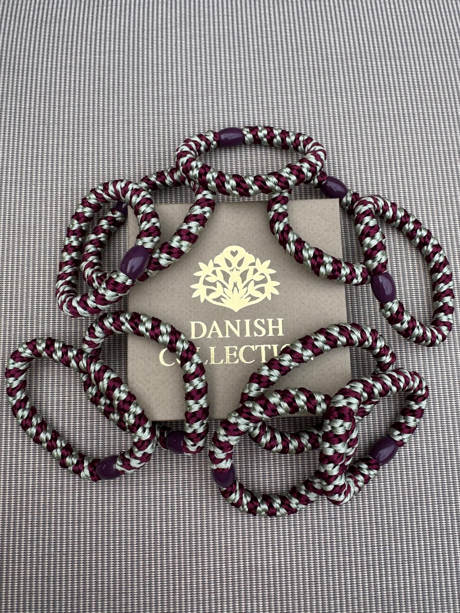 DANISH - Hair Tie - Supreme - Burgundy/Sage Green