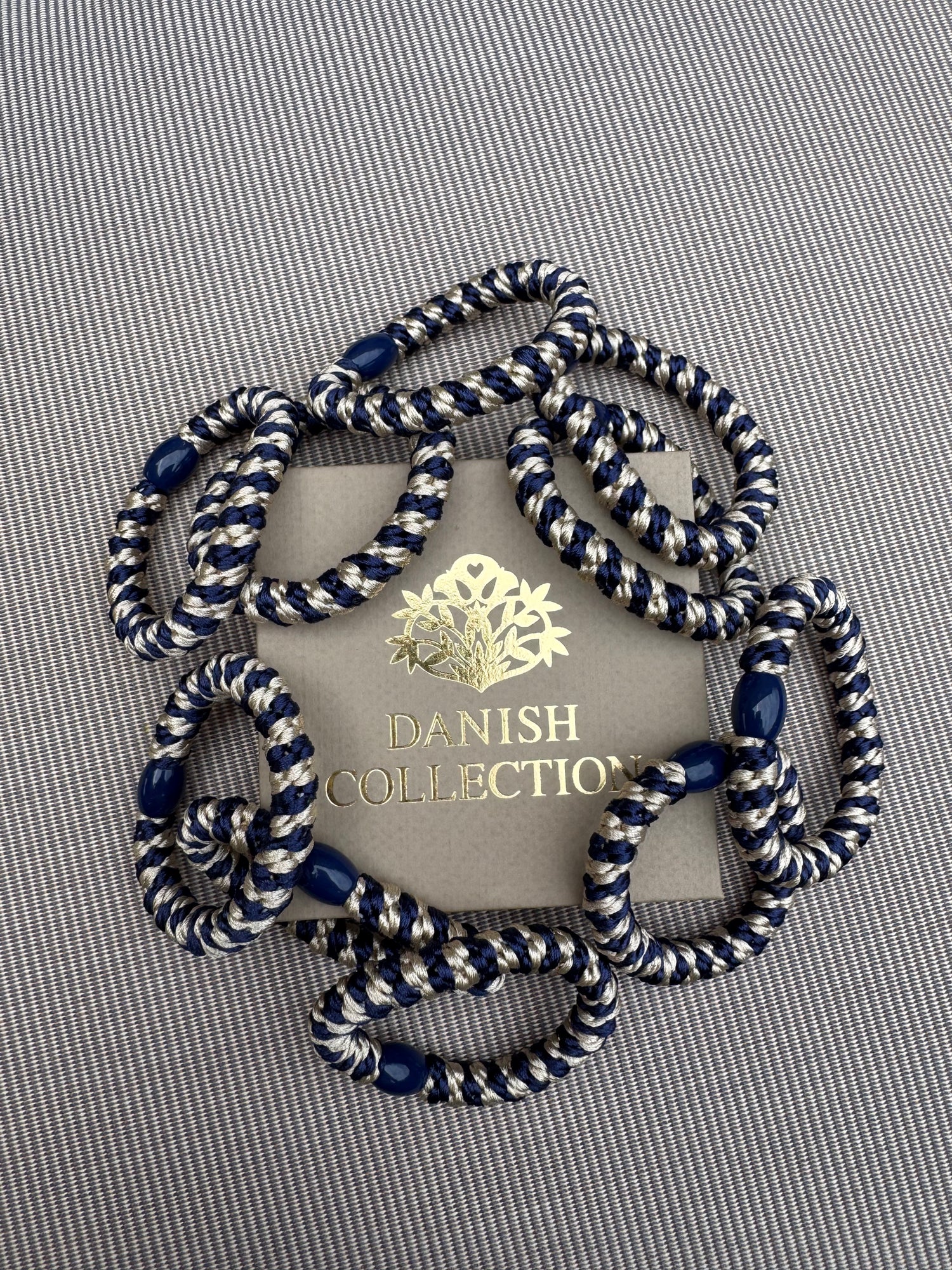 DANISH - Hair Tie - Supreme - Navy Beige