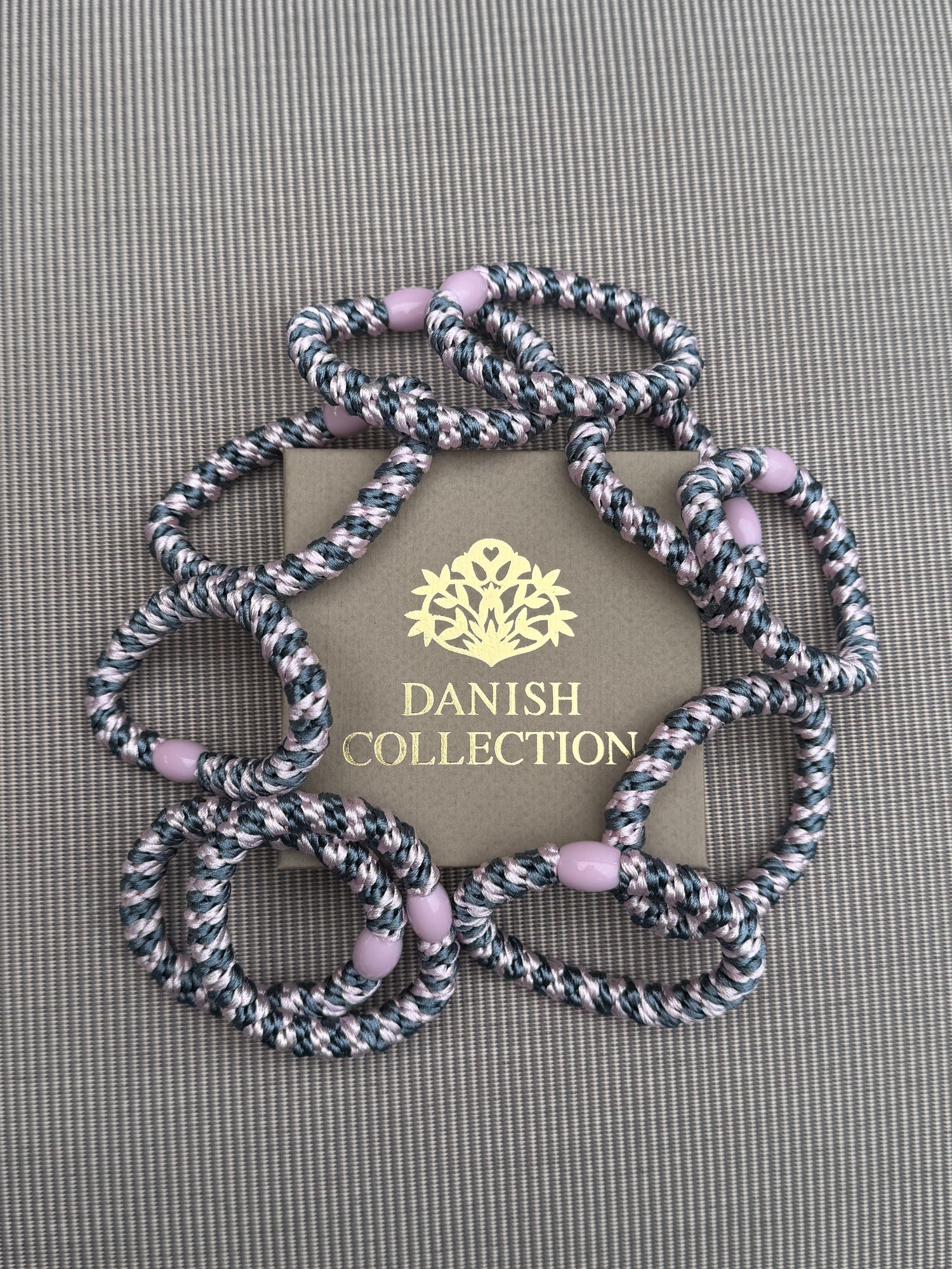 DANISH - Hair Tie - Supreme - Grey/Soft Pink