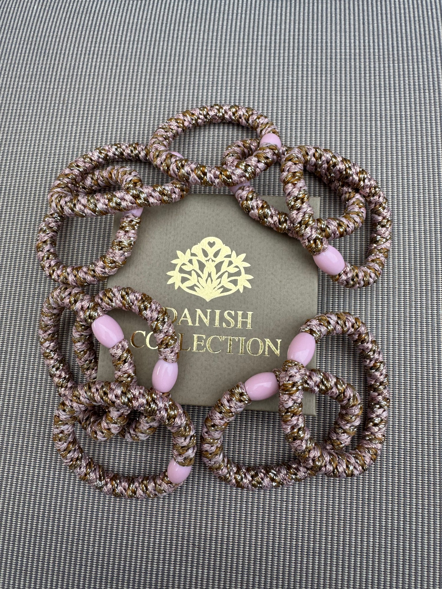 DANISH - Hair Tie - Supreme - Mocca/Pink